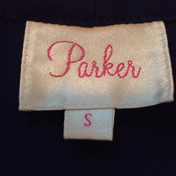 Navy blue silk Parker dress - Picture 5 of 7